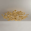 Vintage Gold Leaf Menorca Semi Flush 50" by Corbett Lighting, view 2