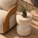Bamba - Modern Cream Concrete End Table, view 6