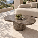 Kazbek - Modern Faux Marble Concrete Coffee Table, view 10