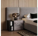 Maranello - Modern Grey Faux Marble Mirror