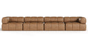 Everest - Modern Brown Leather Modular Sectional Sofa