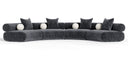 Simpson - Contemporary Dark Grey Fabric Curved Modular Sectional Sofa
