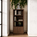 Roma - Modern Walnut + Gold Bookcase, view 8