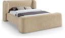 Modena Chenille Fabric Upholstered Bed - Beige