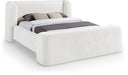 Modena Chenille Fabric Upholstered Bed - Cream