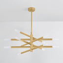 Vintage Brass Strasbourg Chandelier 42" by Corbett Lighting, view 6