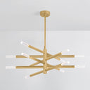 Vintage Brass Strasbourg Chandelier 42" by Corbett Lighting