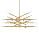 Vintage Brass Strasbourg Chandelier 56" by Corbett Lighting, view 6