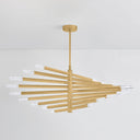 Vintage Brass Strasbourg Chandelier 56" by Corbett Lighting, view 8