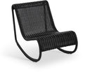 Antigua Wicker Outdoor Patio Rocking Chair - Black
