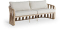 San Pietro 90.5" Water Resilient Fabric Upholstered Outdoor Patio Sofa - Beige