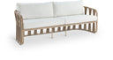 San Pietro 90.5" Water Resilient Fabric Upholstered Outdoor Patio Sofa - Cream