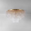 Vintage Gold Leaf Varenna Semi Flush 48" by Corbett Lighting, view 4