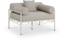 Portofino Resilient Water Repellent Fabric Upholstered Outdoor Patio Chair - Beige