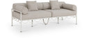 Portofino 85.75" Resilient Water Repellent Fabric Upholstered Outdoor Patio Sofa - Beige