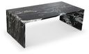Pienza Genuine Marble Coffee Table - Black