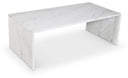 Pienza Genuine Marble Coffee Table - White