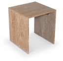 Pienza Travertine End Table - Natural