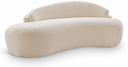 Caspian 79" Chenille Fabric Upholstered Loveseat - Beige