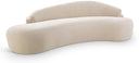 Caspian 101" Chenille Fabric Upholstered Sofa - Beige