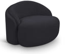 Caspian Chenille Fabric Upholstered Accent Chair - Black