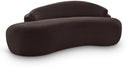Caspian 79" Chenille Fabric Upholstered Loveseat - Brown