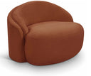 Caspian Chenille Fabric Upholstered Accent Chair - Cognac