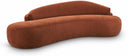 Caspian 101" Chenille Fabric Upholstered Sofa - Cognac