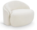 Caspian Chenille Fabric Upholstered Accent Chair - Cream