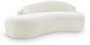 Caspian 79" Chenille Fabric Upholstered Loveseat - Cream