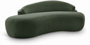 Caspian 79" Chenille Fabric Upholstered Loveseat - Green
