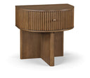Cortland 23.75" Acacia Veneer And Solid Wood Nightstand - Brown