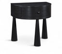 Oasis 23.75" Acacia Veneer And Solid Wood Nightstand - Black