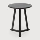 Oak Black Tripod Side Table