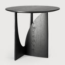 Oak Black Geometric Side Table
