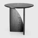 Oak Black Geometric Side Table