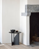 Oak Black Geometric Side Table