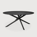 59" Oak Black Mikado Dining Table