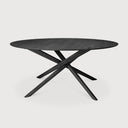 59" Oak Black Mikado Dining Table