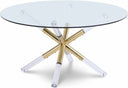 Mercury Glass Top, Acrylic And Metal Base Coffee Table - Gold