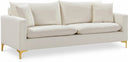 Naomi 81.5" Velvet Upholstered Sofa - Cream