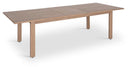 Newport 86.75" - 108" Acacia Wood Extendable Outdoor Patio Dining Table with Outdoor Protective Cover Included - Natural
