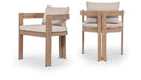 Newport Water Resistant Fabric Upholstered Outdoor Patio Dining Chair - Beige