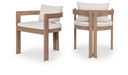 Newport Water Resistant Fabric Upholstered Outdoor Patio Dining Chair - Cream