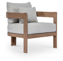 Newport Water Resistant Fabric Upholstered Outdoor Patio Chair with Outdoor Protective Cover Included - Grey