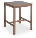 Newport Acacia Wood Outdoor Patio Square Bar Table with Outdoor Protective Cover Included - Natural