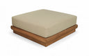 Mirella Water Resistant Fabric Upholstered Outdoor Patio Modular Ottoman - Tan