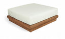 Mirella Water Resistant Fabric Upholstered Outdoor Patio Modular Ottoman - White