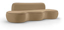 Swerve 100" Velvet Upholstered Sofa - Beige