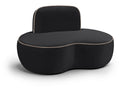 Swerve Velvet Upholstered Chair - Black